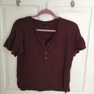 Abercrombie maroon top! NWOT